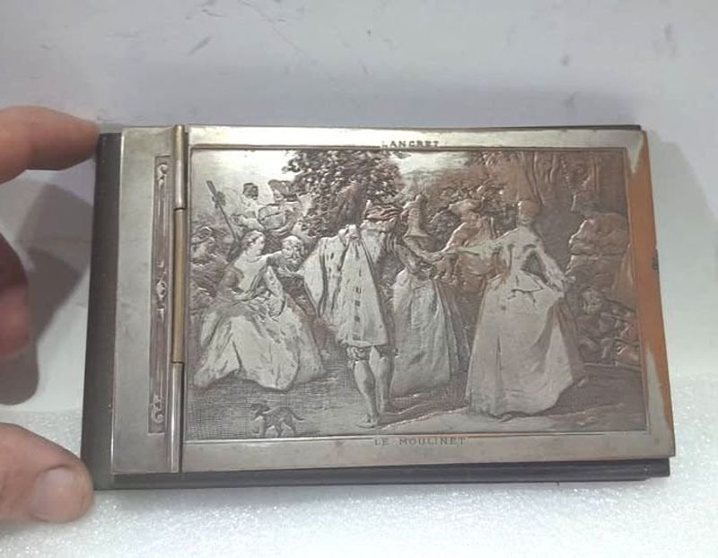 Escribanía Francesa del Siglo XIX con Gravados en Bronce - imagen 9