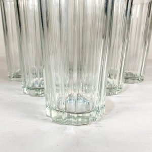Seis Vasos de Vidrio Hialino Facetado - imagen 2