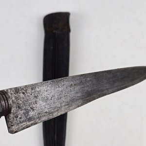Cuchillo Criollo Franz Wenk Solingen con Mango de Guampa y Funda - imagen 4