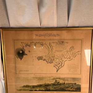 3 Láminas Coloniales Antiguas de Uruguay Enmarcadas - imagen 2