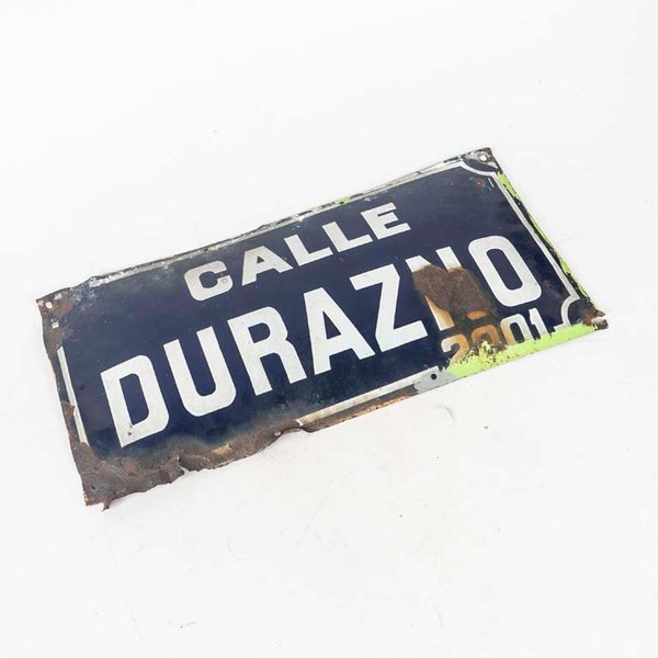 Chapa Antigua Calle Durazno - 24 x 49.5 cm