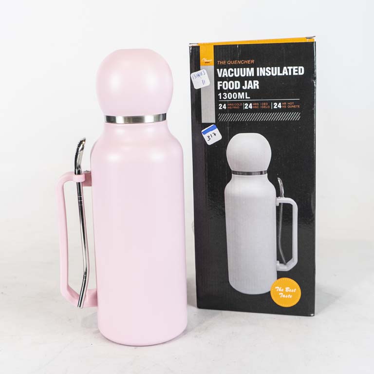 Set de termo con bombilla y tapa mate 