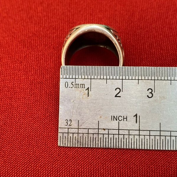 Anillo Mason de plata antiguo, manual y sin souvenir - imagen 5