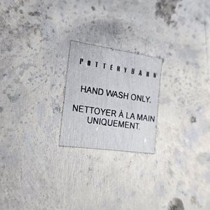 Champañera o Balde para Hielo de Peltre con Asa y Etiqueta "Pottery Barn" - imagen 4