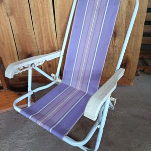 Sillita Plegable de Playa y Matera de Madera - imagen 4