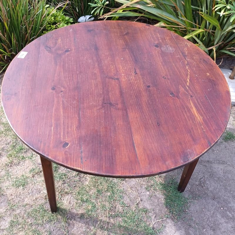 Mesa circular de madera para hogar - imagen 3