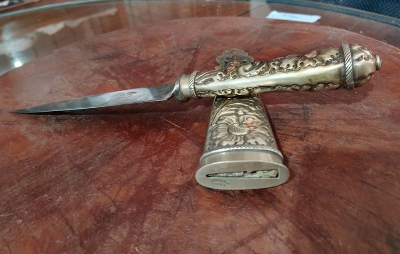 Cuchillo ALIMAR Tandil Alpaca y Oro - imagen 8