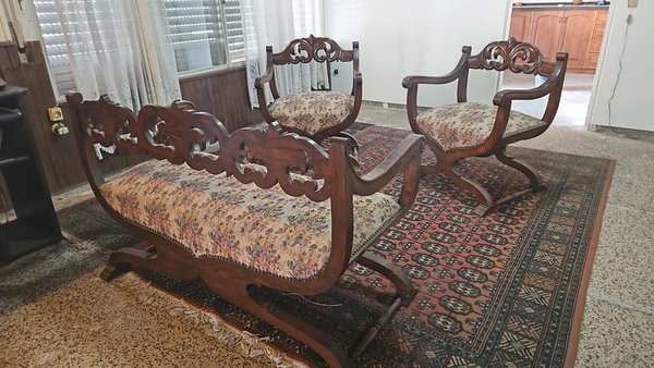 Muy lindo juego en roble antiguo - Muebles antiguos de alta calidad - imagen 6