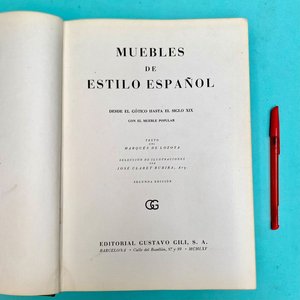 Muebles de Estilo Español: Gótico a Siglo XIX - Libro de José Claret Rubira (1965) - imagen 2