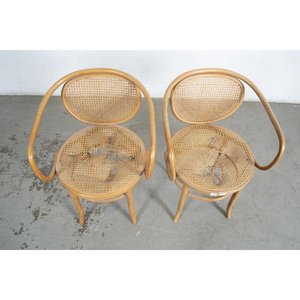 Par de Sillones Estilo Vienes con Esterillado Desgastado - imagen 2