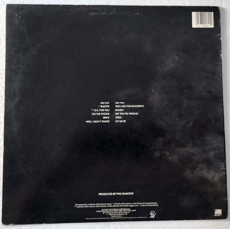 Julian Lennon: Álbum Valotte en LP Importado USA 1984 - imagen 2