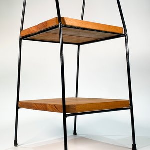 Soporte Metálico Abatible para Damajuana con Estantes de Madera - imagen 3