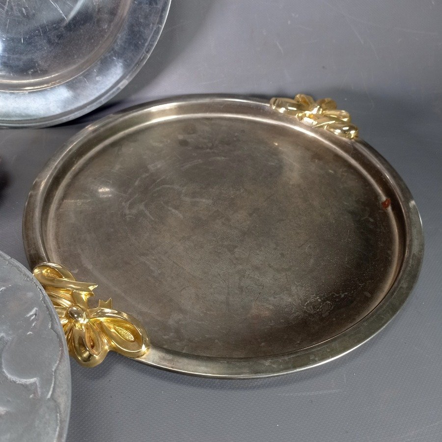 Cuatro piezas de plata y peltre en buen estado - imagen 5