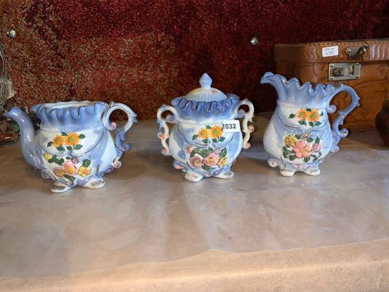 Juego de té vintage en porcelana de 3 piezas - imagen 4