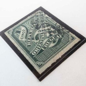Sello Postal Uruguay Año 1877 N° 40 de 5 Centésimos - imagen 2