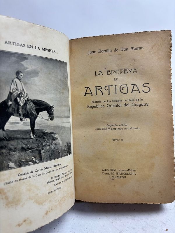 Libros antiguos de la etopeya de Artigas por Zorrilla de San Martin - imagen 9