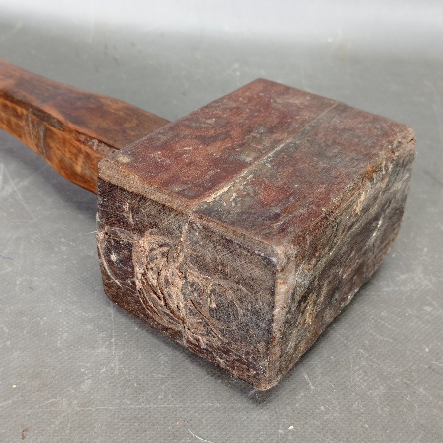 Mazo de madera dura grande y pesado para trabajo - imagen 3