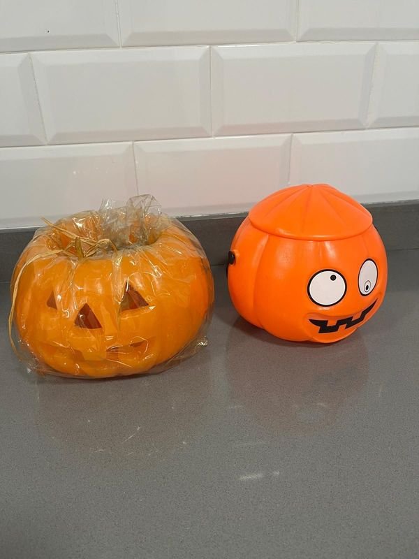 Set de 2 Calabazas Decorativas para Halloween
