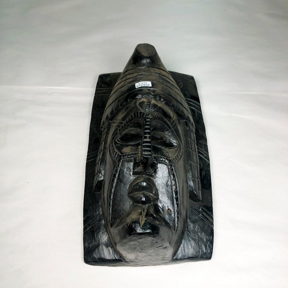 Máscara Africana de Rostro en Madera Tallada - 39 x 20 cm
