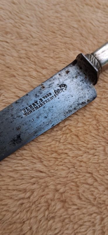 Cuchillo Inglés con Cabo de Plata y Oro - imagen 3