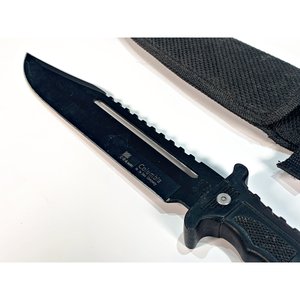Cuchillo de Caza Negro Columbia con Vaina de Tela - imagen 3
