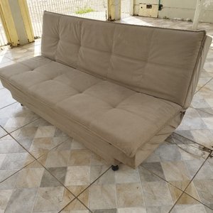 Sofá Cama Plegable Beige de Dos Plazas - imagen 3