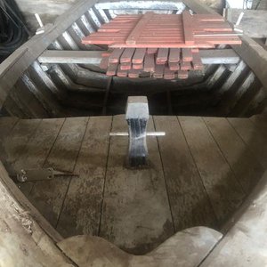 Bote de Madera Grande con Mástil para Velas - imagen 6