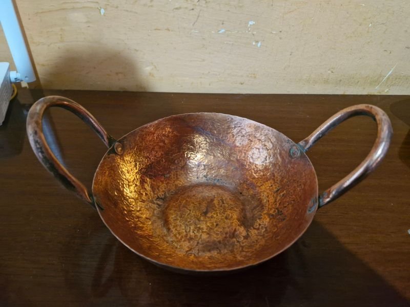 Ollita de Bronce Pulido con Manija - imagen 2