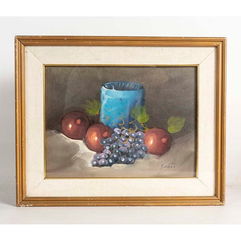 Oleo "Naturaleza Muerta" Sarti - Pintura al óleo en papel