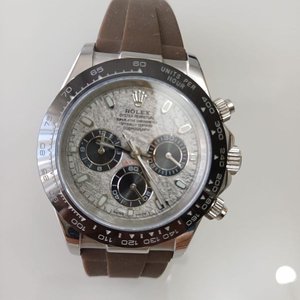 Réplica Reloj Rolex Cosmograph Daytona Esfera Gris Tramada Acero Oysterflex - imagen 2