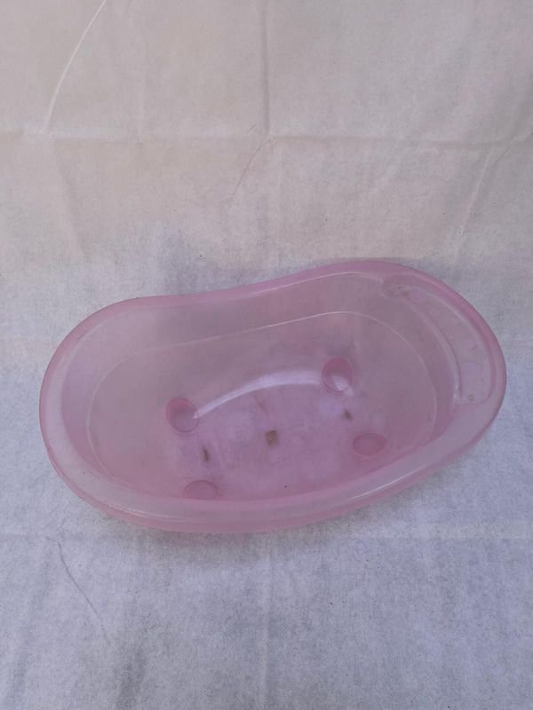Palangana y botella para bebés en rosa - imagen 1