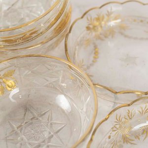 Set de 8 Bowls de Cristal con Detalles en Oro - imagen 2