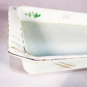 Dos Fuentes de Vidrio: Rectangular y Oval con Diseño Floral - imagen 3