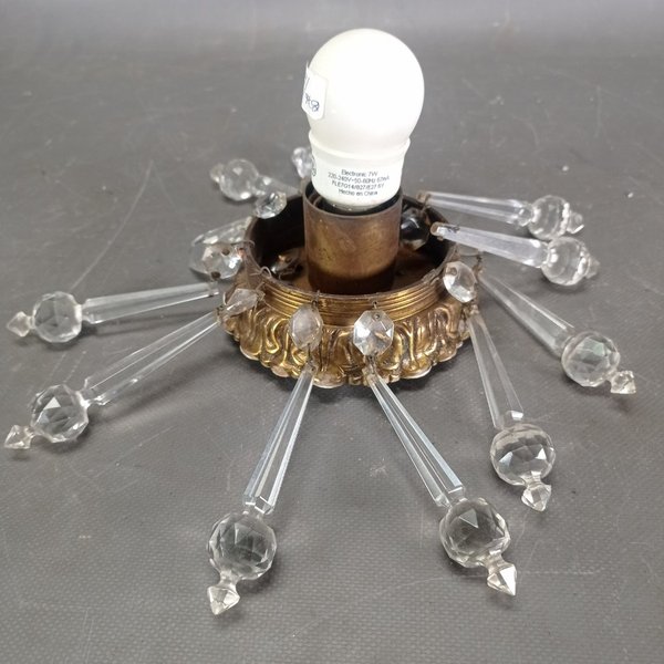Aplique de Techo Bronce con Caireles de Cristal - imagen 1