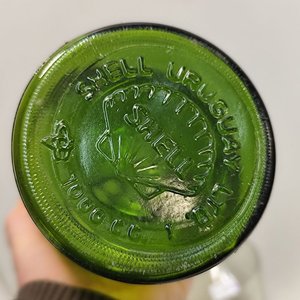 3 Botellas de Vidrio para Aceite Shell (Transparente, Ámbar, Verde) - 22x9cm - imagen 2