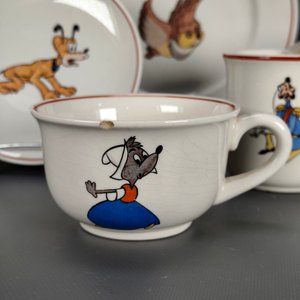 Juego de Loza Alemana Infantil con Personajes: Taza, Plato y Cuenco - imagen 5