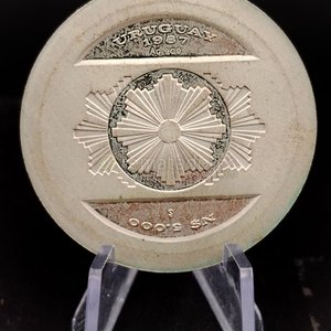 Moneda Conmemorativa Uruguay 1987 Plata 900 - imagen 2