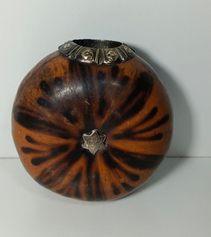 Mate Galleta de Calabaza con Virola de Plata y Oro - imagen 4