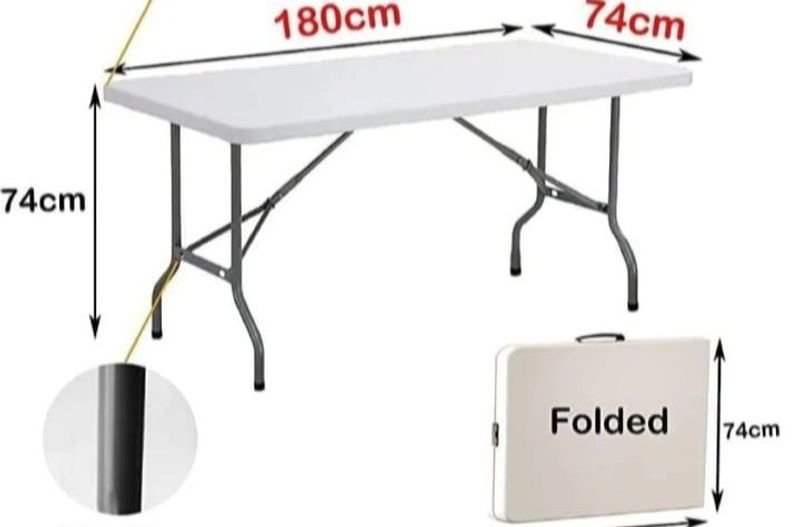 Mesa de plástico duro rebatible práctica - imagen 2
