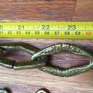 6 Tramos de Cadena de Bronce Decorativa, Largo Máximo 65 cm - imagen 3