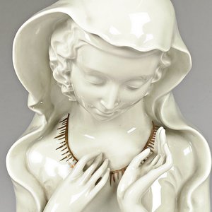 Figura Religiosa de Porcelana Bavaria, Alemania - 21 cm - imagen 3