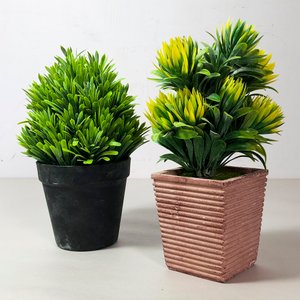 Cuatro Macetas con Plantas Artificiales Decorativas - imagen 3