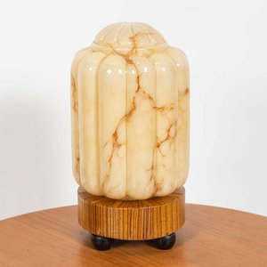 Lote siguiente: Lámpara de Mesa Opalina con Base de Madera Cebrano