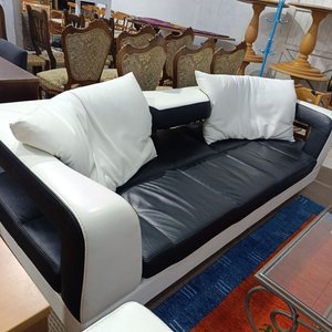 Sofá Italiano de Diseño Formenti Wave en Cuero Bicolor - imagen 5