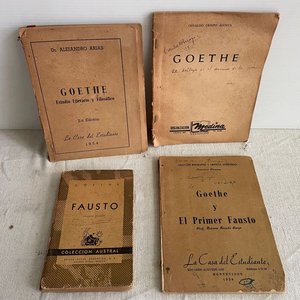 Lote anterior: Libros de Goethe: El Fausto y Estudios Literarios