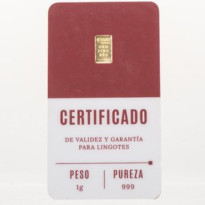 Lingote de Oro Fino 1g El Tasador Joyería Industria Argentina - imagen 4
