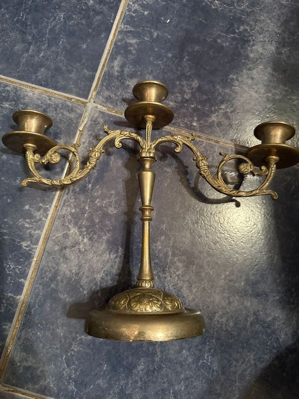 Candelabro de 3 velas de platina - Decoración de interiores - imagen 2
