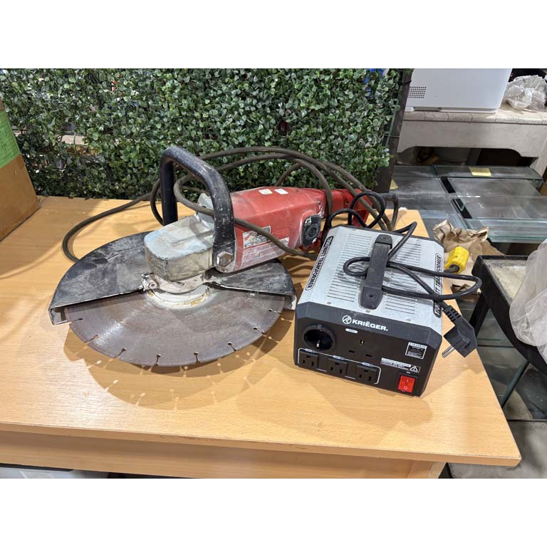 Lote anterior: Máquina cortadora de hormigón industrial con disco y transformador