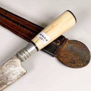 Cuchillo de Acero al Carbono Jinete con Cabo de Guampa y Vaina, 29 cm - imagen 4