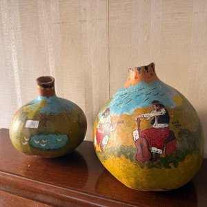 Adornos de Mate de Calabaza Pintados a Mano con Escenas Gauchescas - imagen 2